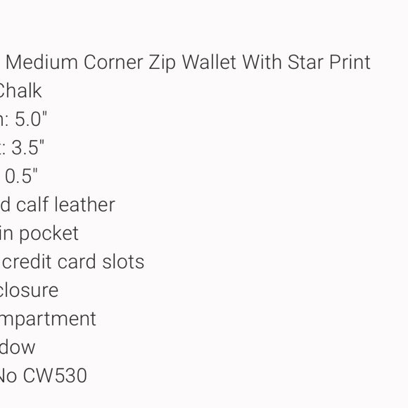 Coach Medium Corner Zip Wallet Star Print - Picture 11 of 11